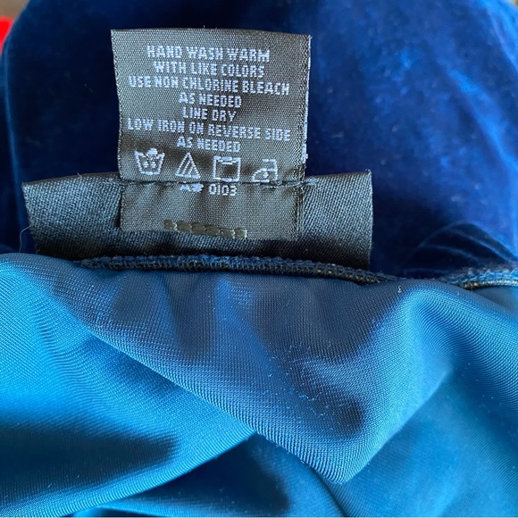 Dialogue Velvet Blue Maxi Skirt 2X - Picture 3 of 5